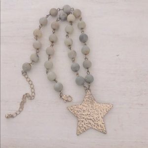 Beaded star necklace